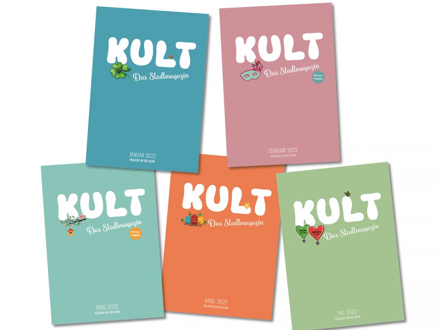 KULT ist das Stadtmagazin für Mülheim an der Ruhr. Es informiert über Aktuelles aus unserer Stadt, hat die Events des Monats im Überblick und liefert kreative Do-It-Yourself Ideen sowie praktische Tipps zum Nachmachen. Sport- und Umweltthemen stehen ebenso im Fokus wie Geschichten aus der Stadt am Fluss. - Mülheimer Stadtmarketing und Tourismus GmbH (MST)