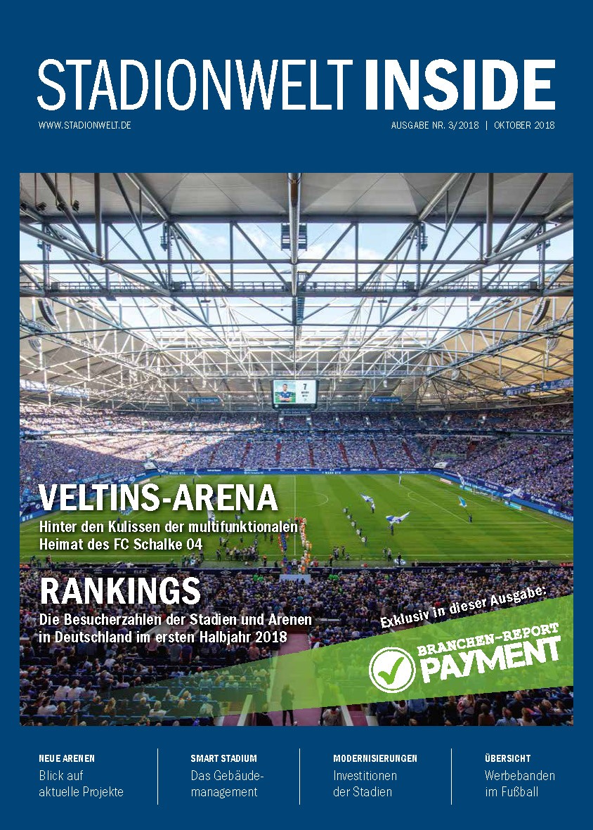 Cover des Fachmagazins Stadionwelt INSIDE / Ausgabe Nr. 3/2018 - Stadionwelt INSIDE