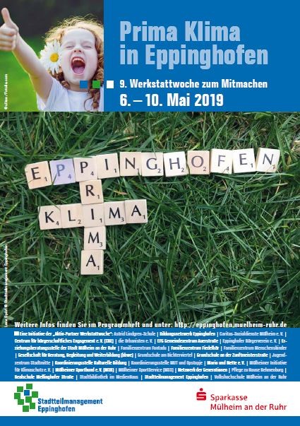 Plakat der Werkstattwoche 2019 Prima Klima in Eppinghofen - Stadtteilmanagement Eppinghofen